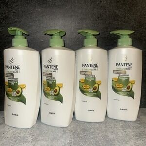 4 Lot Pantene Pro-V Nature Care Shampoo Fullness and Life Avocado Oil New 16.2oz